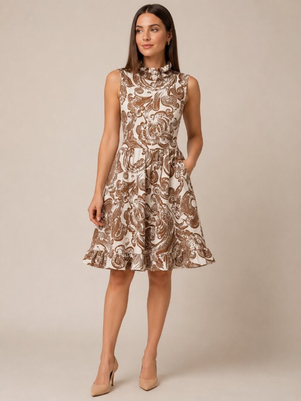 Emilio Borghese Roma Vintage Sleeveless Retro 70’s Dress